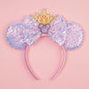 Disney Mickey Mouse Sequin Ears Headband with Bow - Halloween Party Cosplay Hairband for Women & Kids