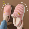 Faux Fur Plush Slippers for Women & Men — Warm Fuzzy Indoor Winter House Slippers with Soft Rubber Sole