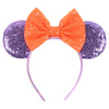 Disney Sequined Mouse Ear Headband with Rainbow Bow, Festival Party Hairband for Women & Girls