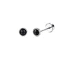 2-Pack Stainless Steel Heart & Moon Screw-Back Stud Earrings for Tragus & Cartilage Piercing, Silver