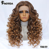 Curly Lace Front Synthetic Wig, 24 Inch (61 cm), 13×4.5×1 Lace, Black Brown Blonde Ginger Orange Burgundy