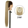 34-Inch (86 cm) Clip-In Synthetic Ponytail Hair Extension — Blonde Wrap-Around Long Straight Hairpiece