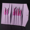 6-Piece Precision Eyelash Tweezers Set for Beginners – Individual & Strip Lash Extensions with Storage Bag