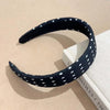 Proly Polka Dot Headband for Women - Black & White Knotted Hairband, Summer Fashion Hair Accessory