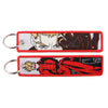 Anime Embroidered Keychain Double-Sided Key Fob 3 x 13 cm (1.2 x 5.1 in) for Backpacks Cars Motorcycles Gift