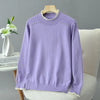 Plus Size Women's Knit Pullover (1XL-4XL) - Mock Neck Beaded Lace Shoulder Sweater for Autumn/Winter