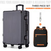 Trolley Luggage 20 24 26 28 Inch Aluminum Frame Rolling Luggage Case USB Travel Suitcase on Wheels Combination Lock Carry-On Luggage
