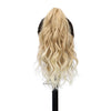 14-Inch (36 cm) Short Curly Clip-In Ponytail Hair Extension Synthetic Claw Clip Hairpiece for Women, Fluffy Blonde or Black