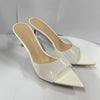 Transparent Pointed Stiletto Mules - Women's Clear High Heel Slip-On Sandals, 3.1 in (8 cm)