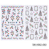 2-Pack Glow in the Dark Christmas Nail Stickers – Light Bulb, Star & Christmas Tree Nail Decals for DIY Manicure