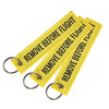 Remove Before Flight Woven Keychain - Red Luggage Tag (1/2/3-Pack)