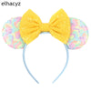 Disney Sequined Mouse Ear Headband with Rainbow Bow, Festival Party Hairband for Women & Girls