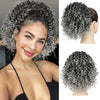 10-Inch (25 cm) Afro Kinky Curly Drawstring Ponytail Extension for Women - High-Heat Fiber