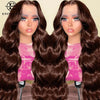 Body Wave 13x4 Lace Front Synthetic Wig - Heat Resistant 320°F, Natural Look, Adjustable Cap