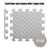 12-Pack EVA Interlocking Foam Floor Tiles 12 x 12 in (30 x 30 cm) 10 mm – Non-Slip Home Gym & Kids Play Mat, Black/Grey