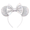 Disney Sequined Mouse Ear Headband with Rainbow Bow, Festival Party Hairband for Women & Girls