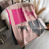 Women's Soft Cashmere Pashmina Scarf 180 x 65 cm (71 x 25.6 in) Plaid Horse Print Tassel Wrap Shawl