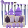 Professional Makeup Brush Set 8-29-Piece - Soft Powder, Eyeshadow & Foundation Brushes with Sponge Travel Cosmetic Kit