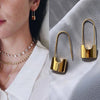 Geometric Metal Hoop Earrings for Women - Gold & Silver Tone Lightweight Everyday Jewelry