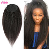 Alibele Clip-In Drawstring Ponytail Hair Extension Kinky Straight Remy Mongolian Human Hair 10-32 in (25-81 cm)