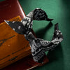 Cotton Cashew Flower Print Wide Soft Headband Bow Cross Ethnic Hair Hoop for Women