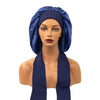Satin Sleep Cap for Women – Large Widened Night Bonnet with Long Streamer Elastic Hair Care Turban
