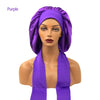 Satin Sleep Cap for Women – Large Widened Night Bonnet with Long Streamer Elastic Hair Care Turban