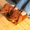 Dachshund Plush Slippers for Women — Non-Slip Fuzzy Indoor House Shoes Cute Wiener Dog Winter Gift