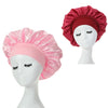 2-Pack Milk Satin Wide-Brim Hair Bonnets for Women – Elastic Band Sleep & Protective Caps