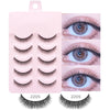 5 Pairs Manga Wispy Strip Lashes Soft Natural Long False Eyelashes for Anime Makeup