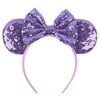Disney Sequined Mouse Ear Headband with Rainbow Bow, Festival Party Hairband for Women & Girls