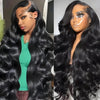 40-Inch Body Wave Human Hair Wig – 13x6 HD Lace Frontal (13x4 Option), Natural Black