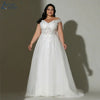 Princess Off-Shoulder Sweetheart Lace Wedding Dress – Plus Size Custom A-Line Bridal Gown (Backless, Built-In Bra)