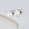 Cute Halloween Ghost Stud Earrings for Women – Stainless Steel Cartoon Minimalist Earrings (Black/Silver/Gold/Rose Gold)