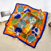 Polyester Satin-Look Square Scarf 70 x 70 cm (27.6 x 27.6 in), Cat Print Headscarf, Neck Wrap, Bandana for Women