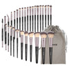 30-Piece Professional Makeup Brush Set with Bag — Foundation, Concealer, Eyeshadow, Powder & Blending Brushes
