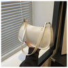 Women's Patent PU Leather Shoulder Bag - Korean Style Hobo Zipper Handbag for Everyday Commuting