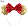 Disney Sequined Mouse Ear Headband with Rainbow Bow, Festival Party Hairband for Women & Girls
