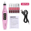 Electric Nail Drill Kit - Portable Professional Manicure & Pedicure Nail Sander, 20,000 RPM, 6 Bits & 6 Sand Bands