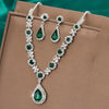 3-Piece Women's Crystal Drop Necklace & Earrings Set for Wedding and Evening