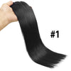 120g 8-Pack Straight Clip-In Hair Extensions 100% Remy Virgin Human Hair Natural Black Full Head