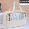 Waterproof Transparent PVC Makeup Bag - Large Travel Cosmetic Organizer with Zipper, 11.8in (30cm)
