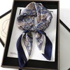 Satin Square Scarf 70cm (27.6 in) Silk-Look Polyester Neck & Hair Tie Bandana for Women Floral Headscarf Hijab