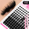 DIY Cat Eye Lash Cluster Kit with Bond & Seal and Tweezers, Vegan Lightweight Eyelash Extensions