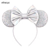 Disney Minnie Sequin Ear Headband with Polka Dot Bow, Girls & Women Party Hairband, Kids DIY Hair Accessory