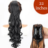 34-Inch (86 cm) Clip-In Synthetic Ponytail Hair Extension — Blonde Wrap-Around Long Straight Hairpiece