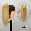 Clip-In 16-Inch (40 cm) Straight Claw Clip Ponytail Hair Extension Heat-Resistant Synthetic Blonde/Brown