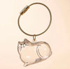 Dog Hair Storage Keychain Pendant Cute Resin Dog Fur Keeper Bag Charm for Car Keys, Couples & Gifts