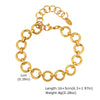 Chunky Gold-Plated Stainless Steel Link Chain Bracelet for Women — Waterproof Layering Wristband