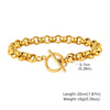 Chunky Toggle Link Bracelet for Women, Stainless Steel Gold and Silver Plated, Tarnish-Resistant